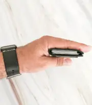 Handmade Black Leather Card Wallet