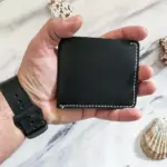 Handmade Black Minimal Leather Wallet