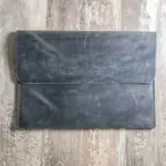 Handmade Gray Leather Macbook Case