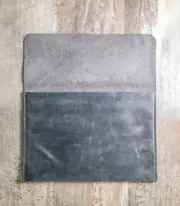 Handmade Gray Leather Macbook Case