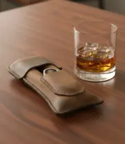 Handmade Leather 2-Cigar Case