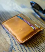 Handmade Leather Slim Card Wallet - Image 5